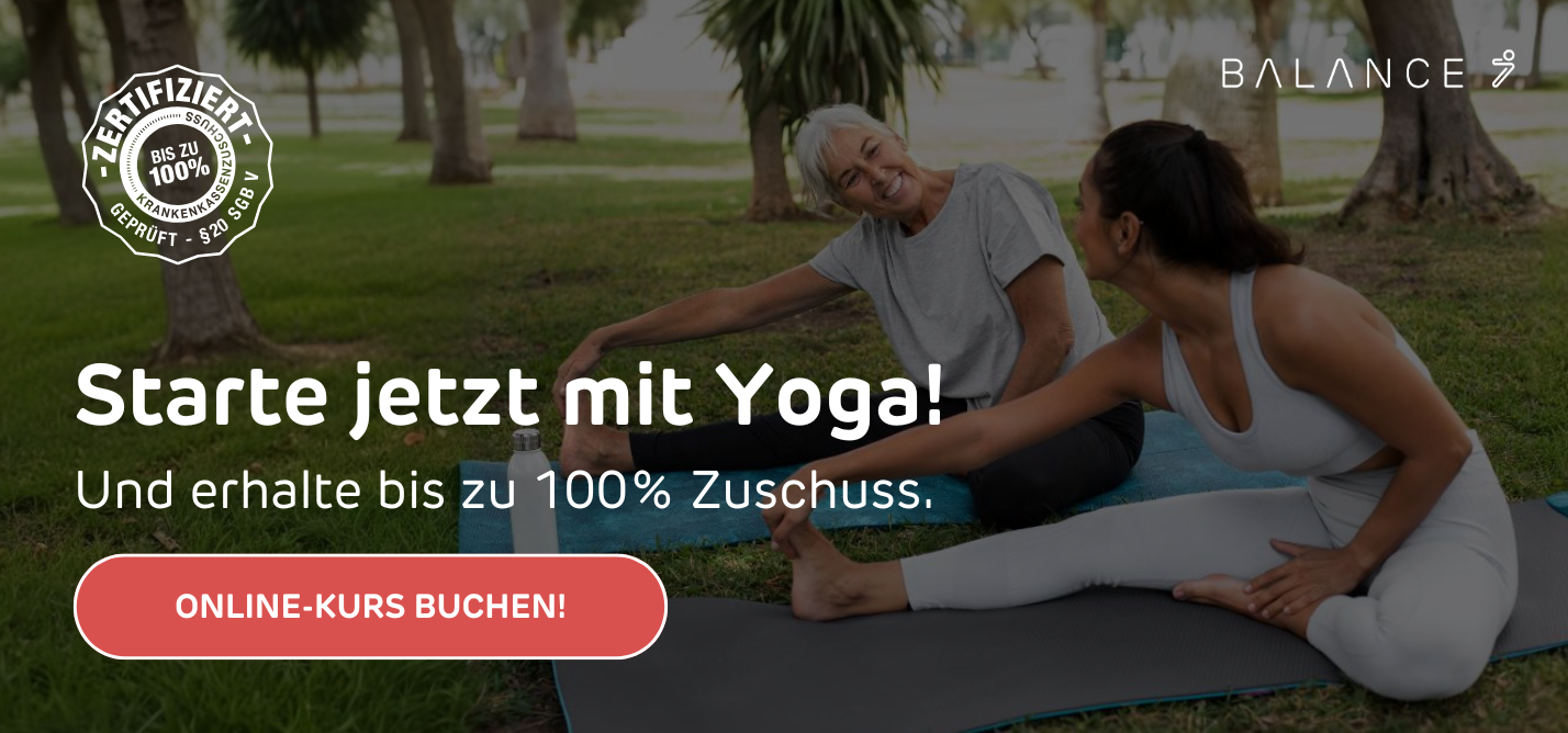 Angebot für einen zertifizierten online Yoga-Gesundheitskurs gefördert durch mkk Krankenkasse
