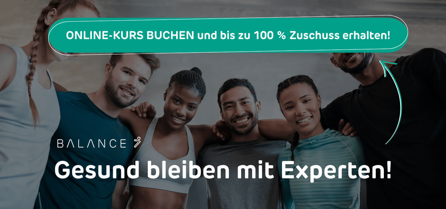 Hinweis auf Onlinekurs um gesund zu bleiben in Unterstützung von Experten bei chronischen Rückenschmerzen